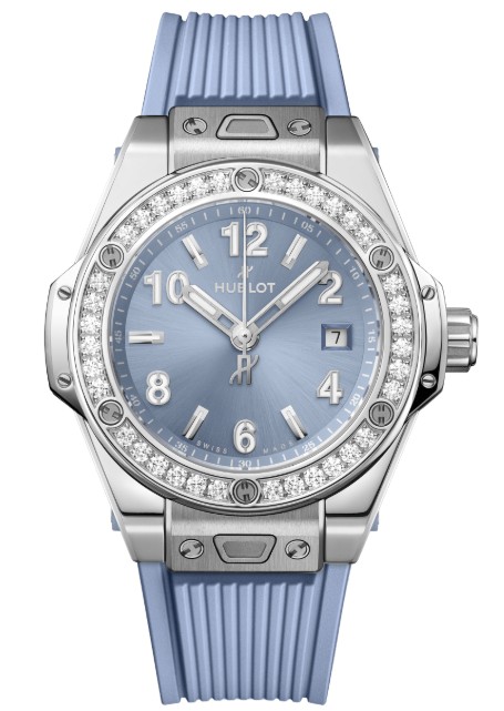 Hublot Big Bang 33 One Click Steel Coal Blue Diamonds