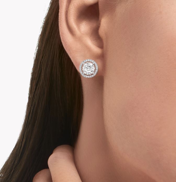 Jewellery Constellation Round Diamond Solitare 2.5 ct Earrings