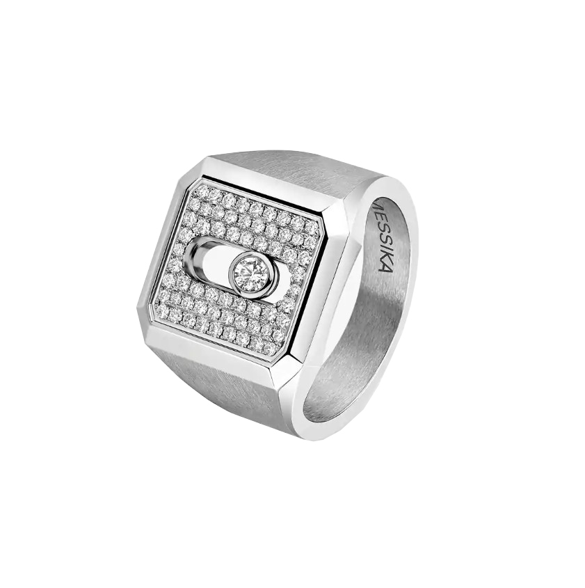 Messika Move Titanium Pavé Signet  Ring