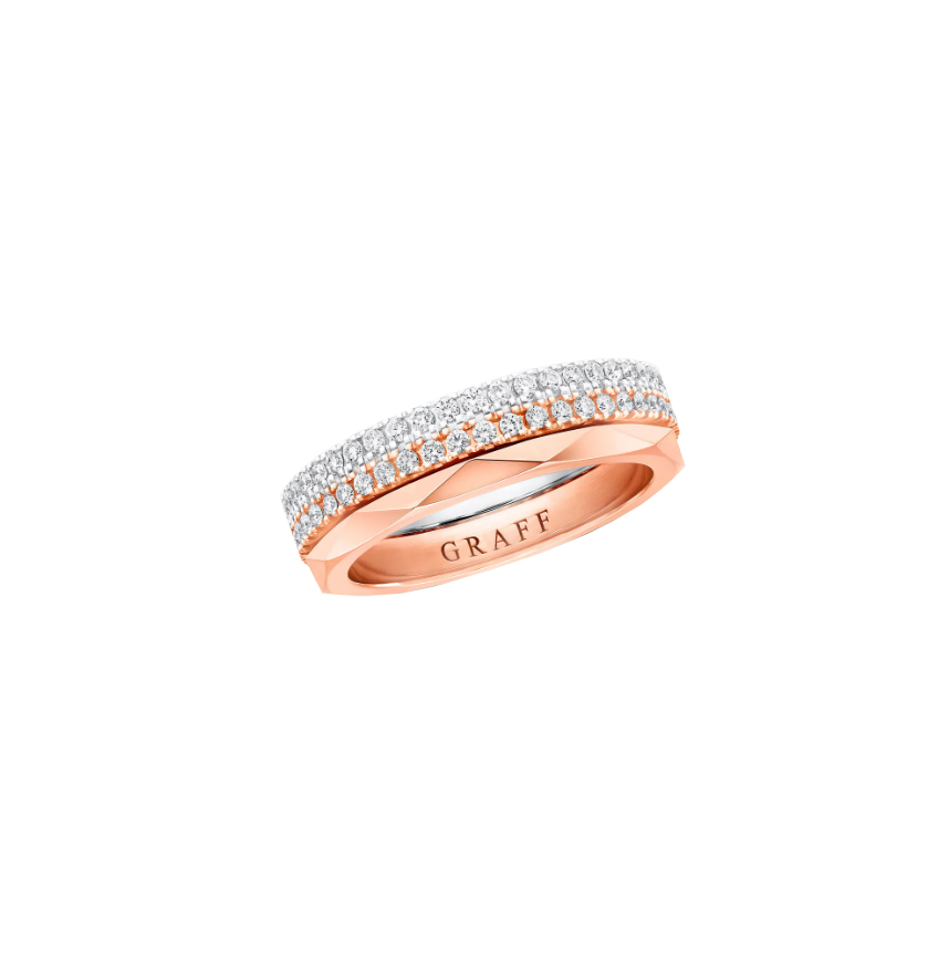 Graff Laurence Graff Signature Three-Row Layered Diamond Ring Ring