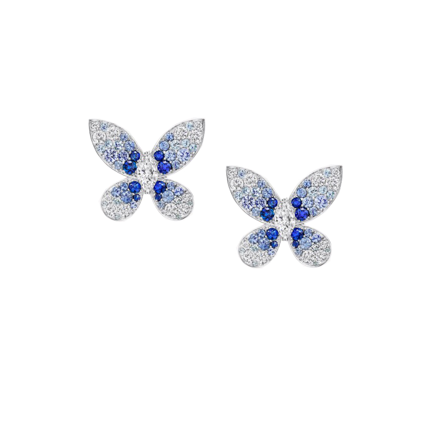 Graff Butterfly Sapphire, Tourmaline and Diamond Ring