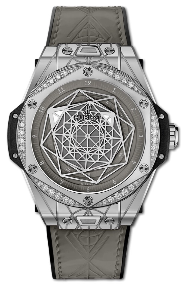 Big Bang One Click Sang Bleu Steel Grey Diamonds | Hublot | 465.SS