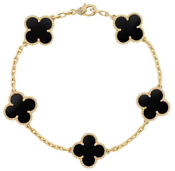 Van Cleef & Arpels Vintage Alhambra bracelet, 5 motifs Onyx Armbånd