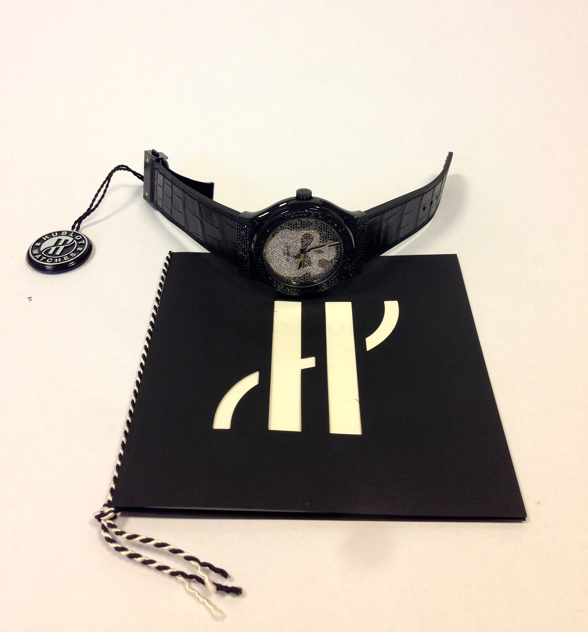 Hublot Classic Fusion 45 Caviar Black Skull Full Pavé