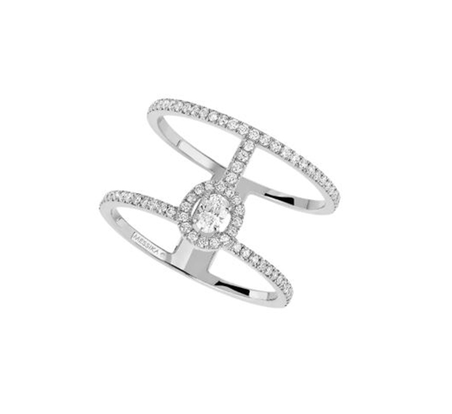 Messika Glam'Azone 2 Rows Pavé Ring