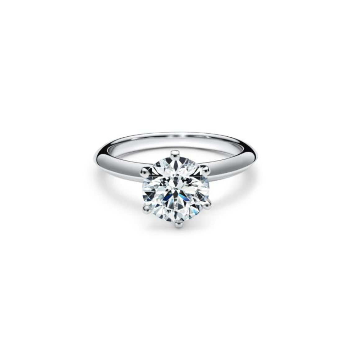 Tiffany & Co. Platinum Diamond Solitaire Ringa