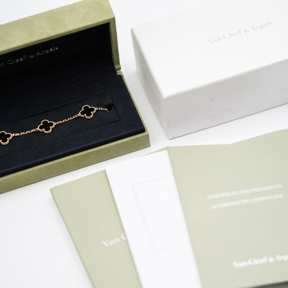 Van Cleef & Arpels Vintage Alhambra bracelet, 5 motifs Onyx Armbånd