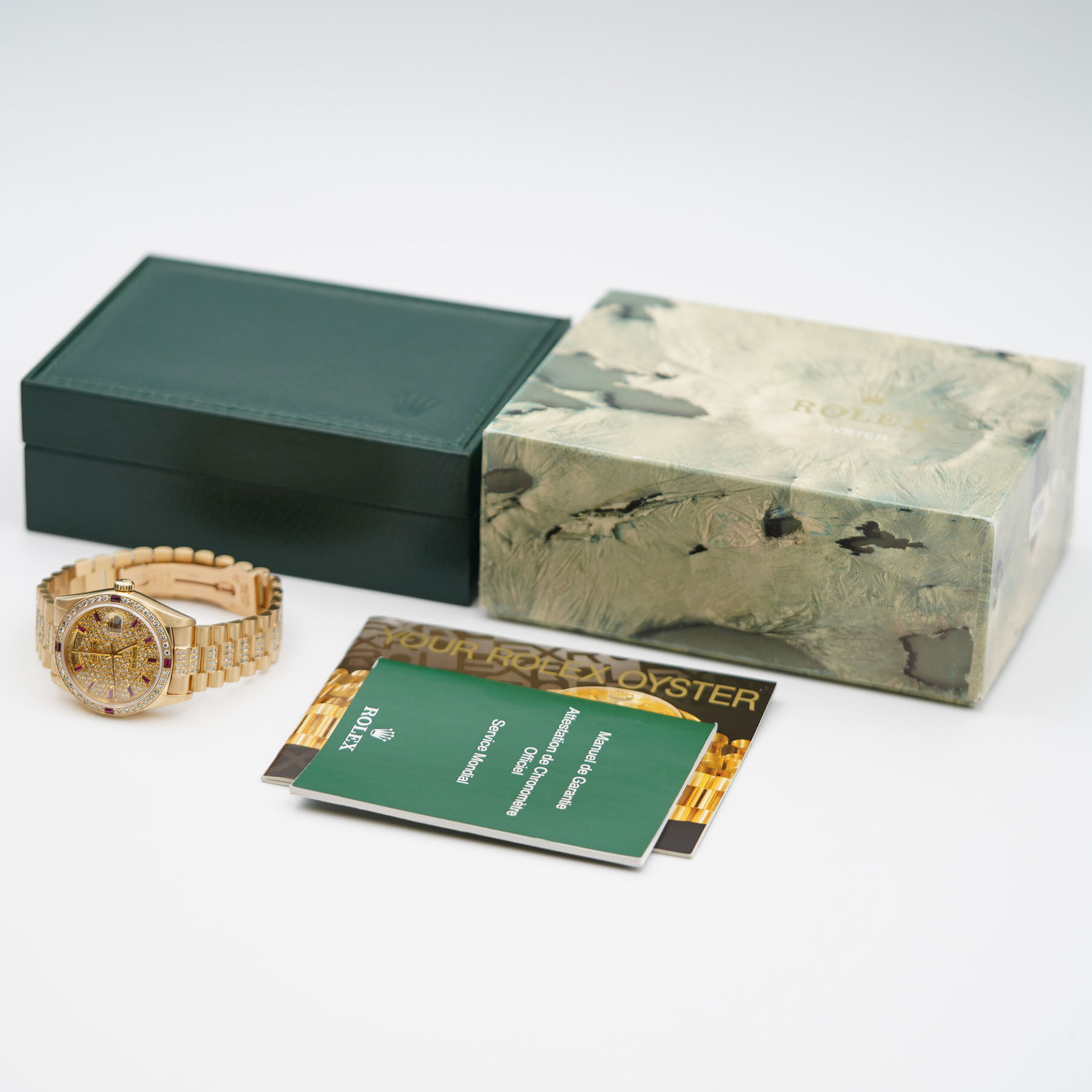 Rolex Day-Date 36mm Ruby & Diamonds