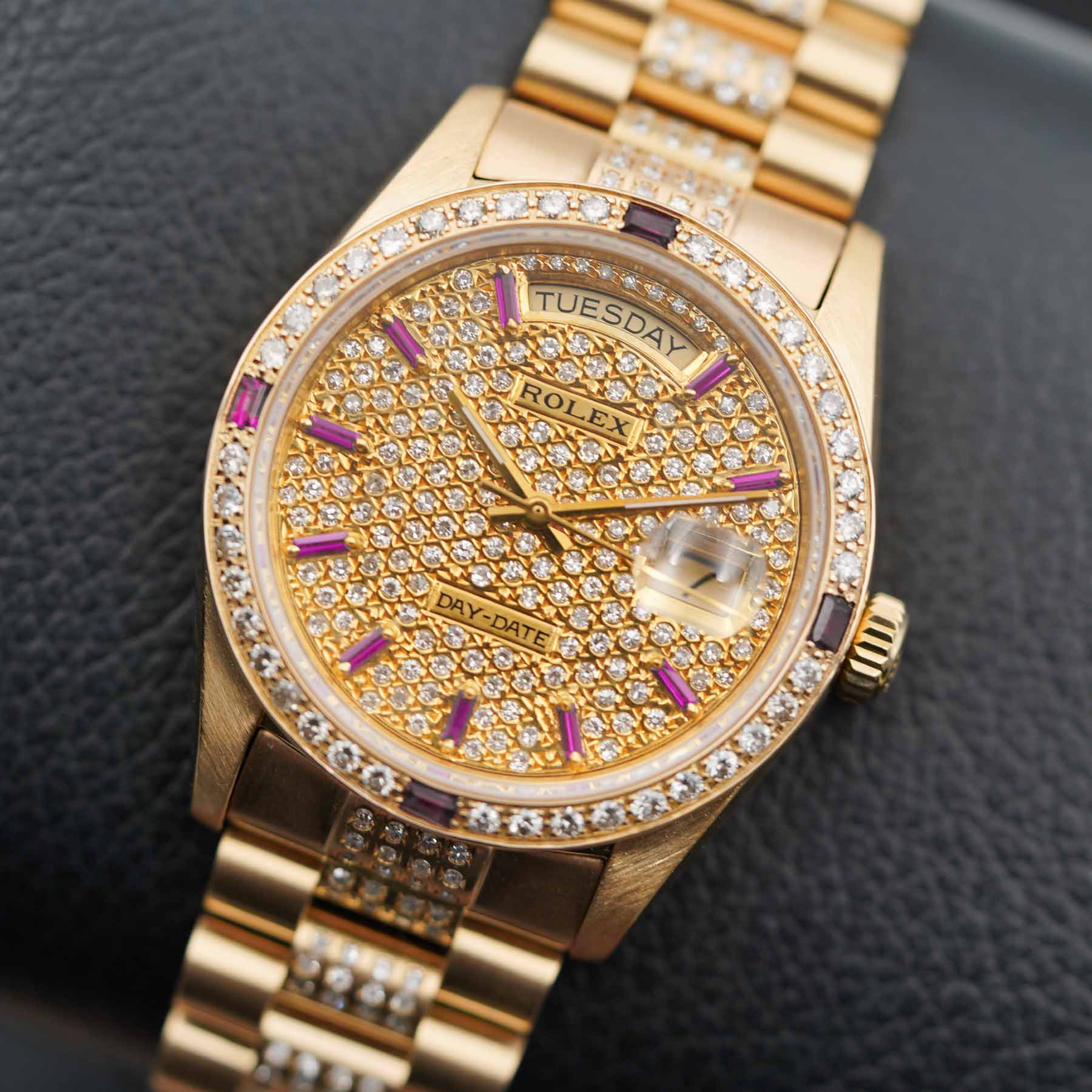 Rolex Day-Date 36mm Ruby & Diamonds