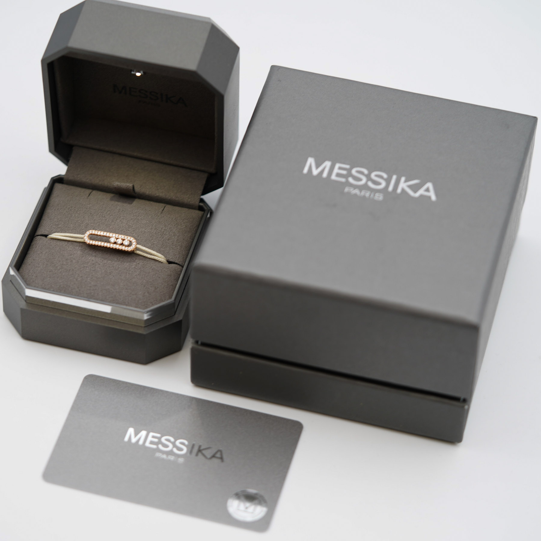 Messika  Messika CARE(S) Cream Cord Pavé Bracelet Bracelet