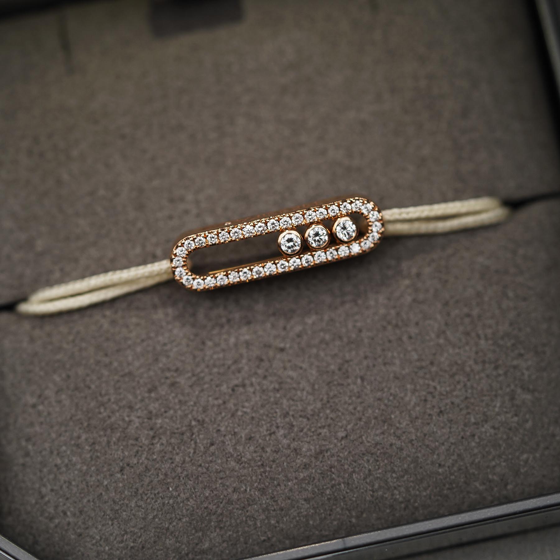 Messika  Messika CARE(S) Cream Cord Pavé Bracelet Bracelet