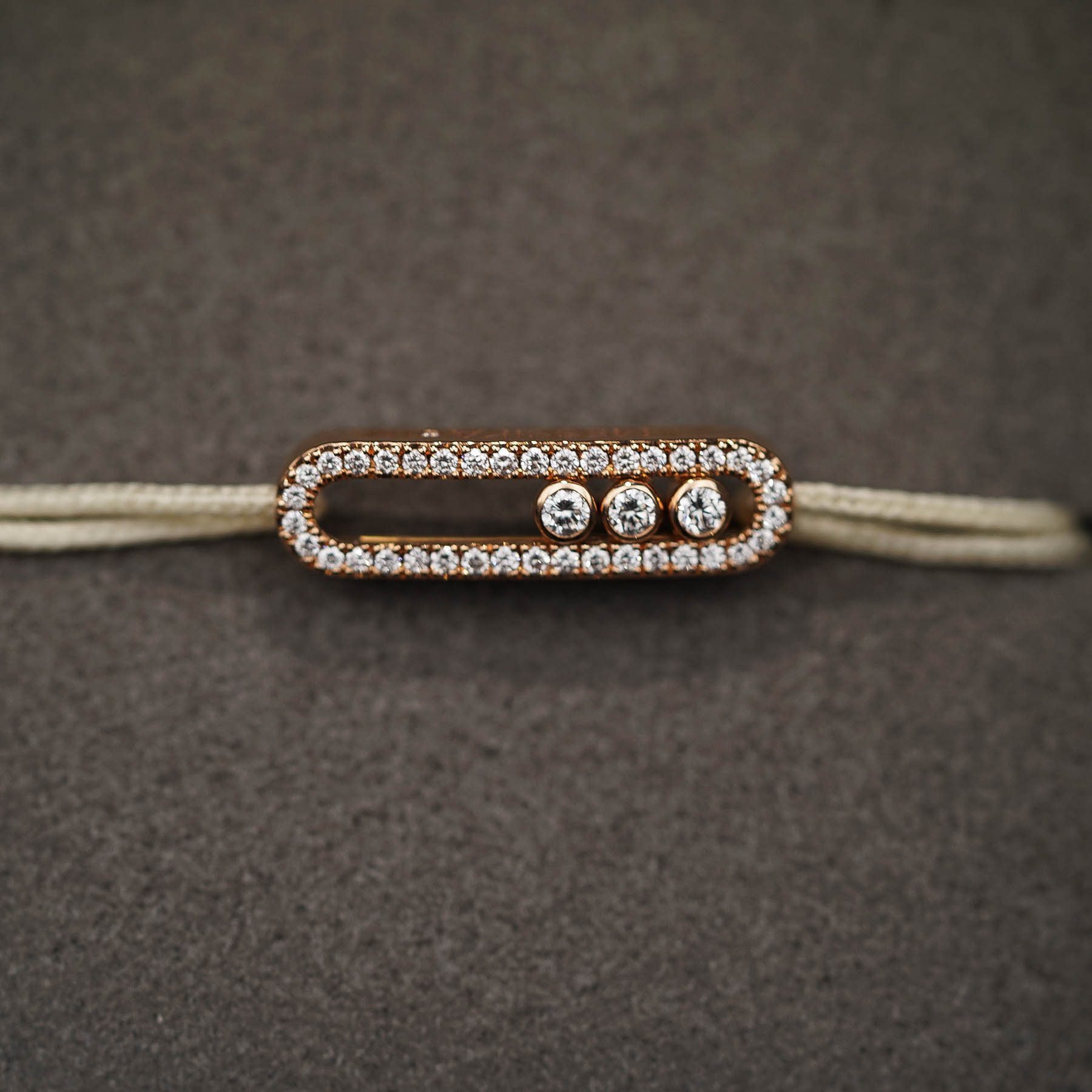 Messika  Messika CARE(S) Cream Cord Pavé Bracelet Bracelet