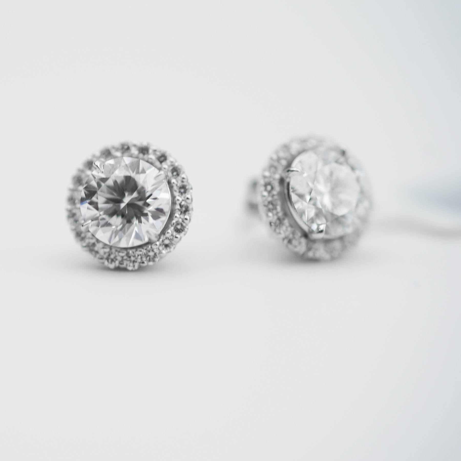 Jewellery Constellation Round Diamond Solitare 2.5 ct Earrings