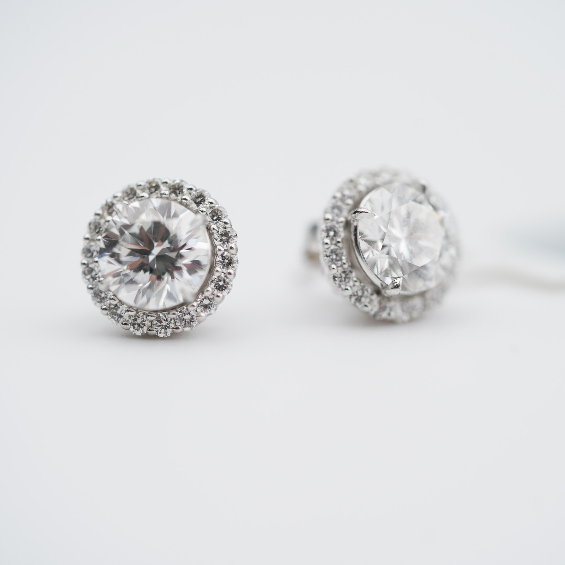 Jewellery Constellation Round Diamond Solitare 2.5 ct Earrings