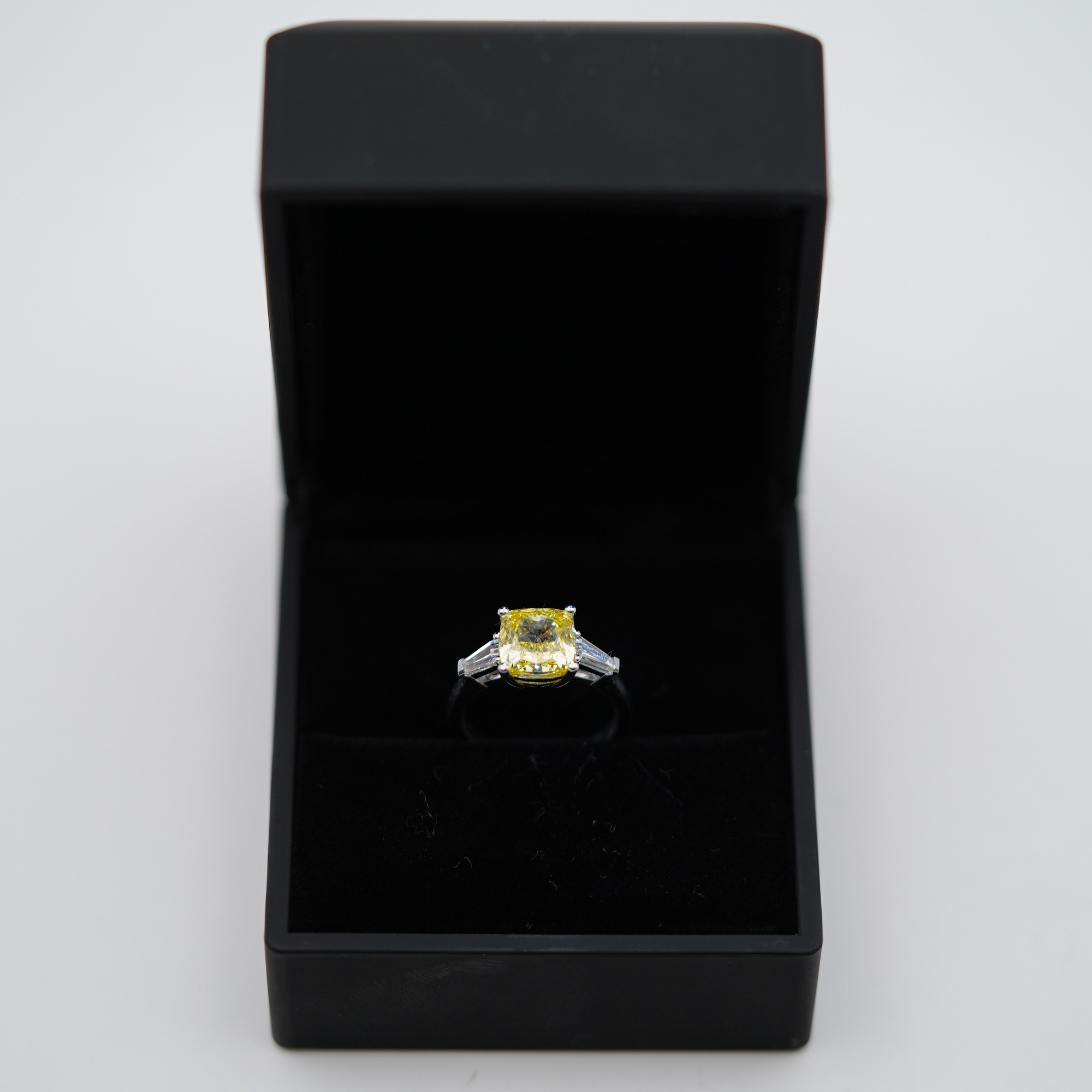 Jewellery Promise Cushion Cut Yellow Diamond 3.17ct Ring