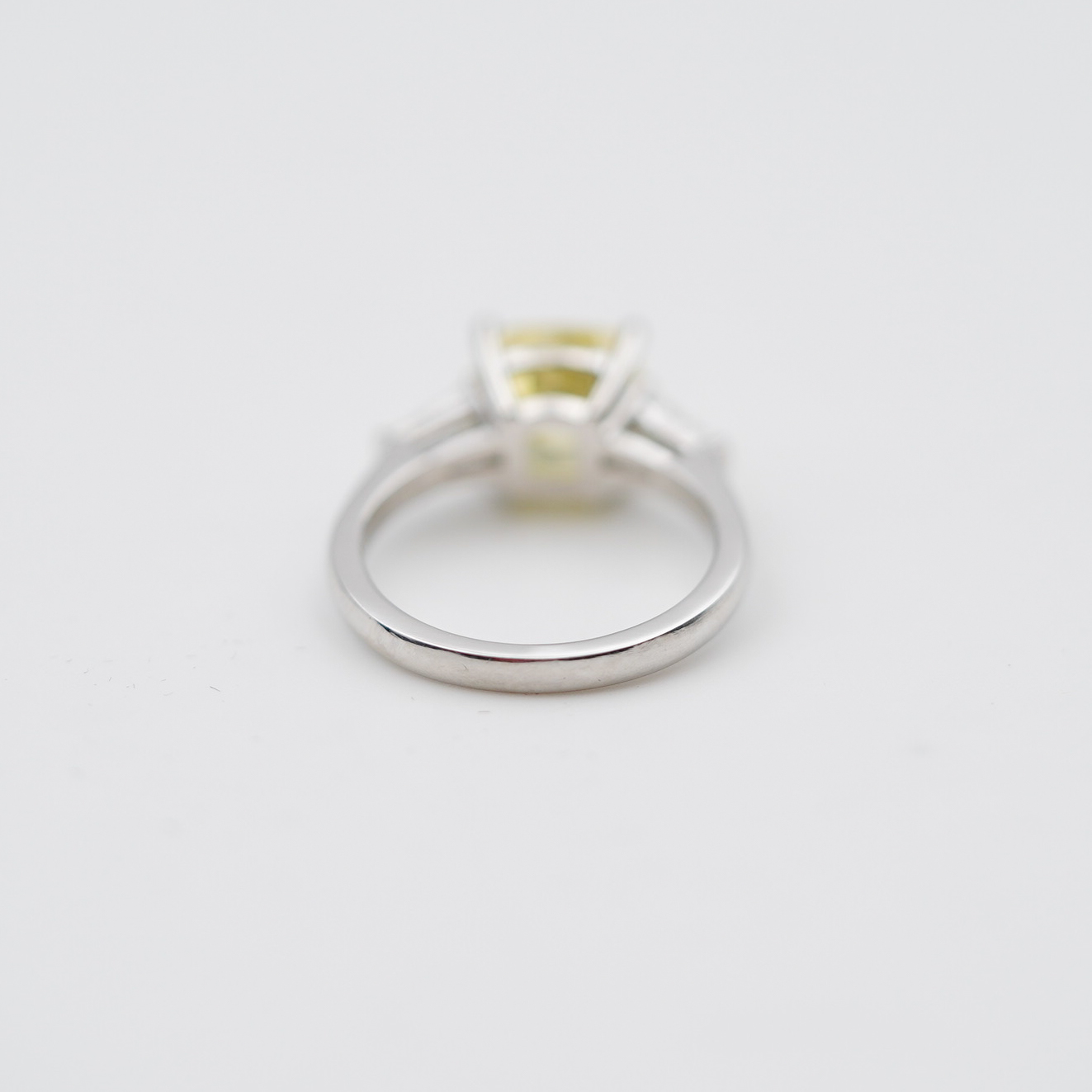 Jewellery Promise Cushion Cut Yellow Diamond 3.17ct Ring