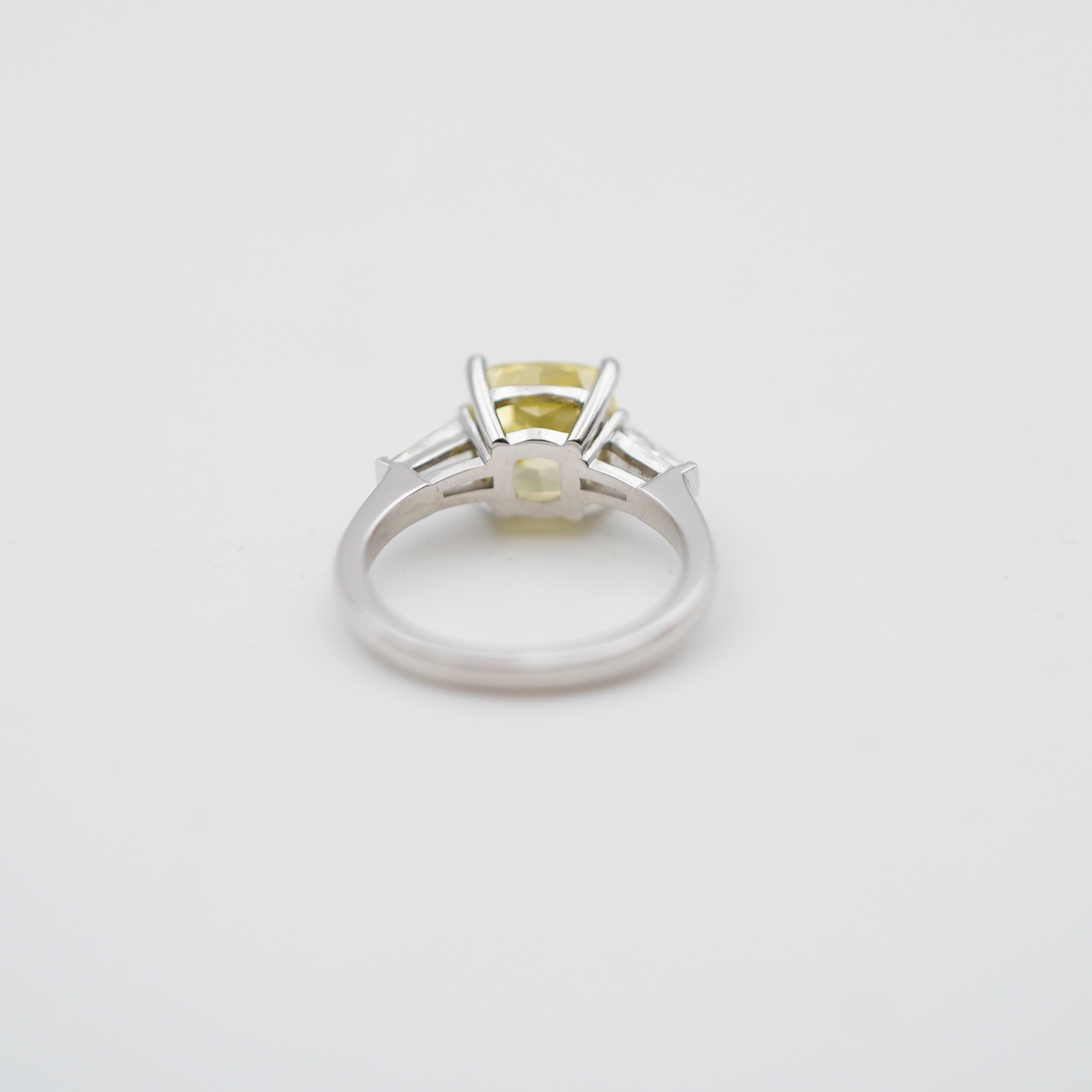 Jewellery Promise Cushion Cut Yellow Diamond 3.17ct Ring