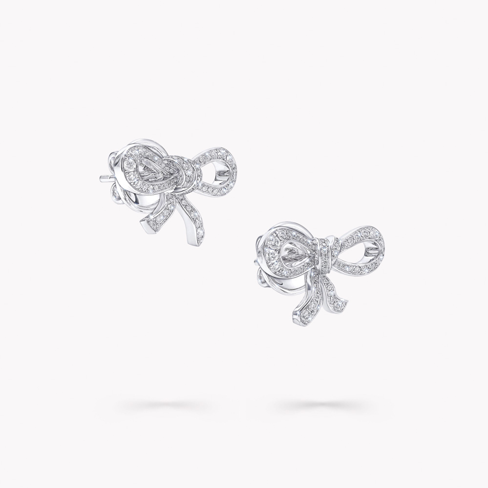 Graff Tilda's Bow Mini Diamond Stud Earrings 耳環