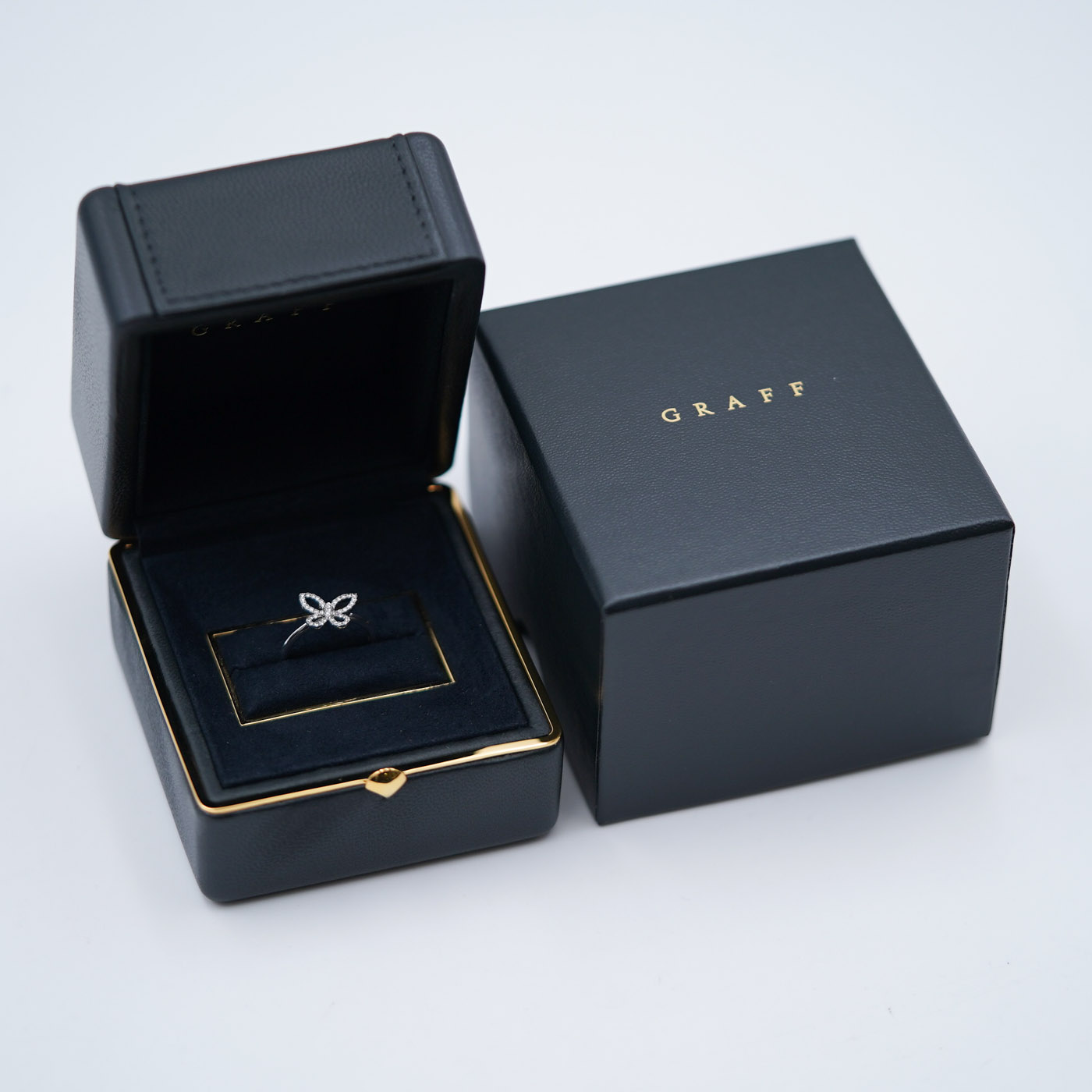 Graff Mini Butterfly Silhouette Diamond Ring Ring