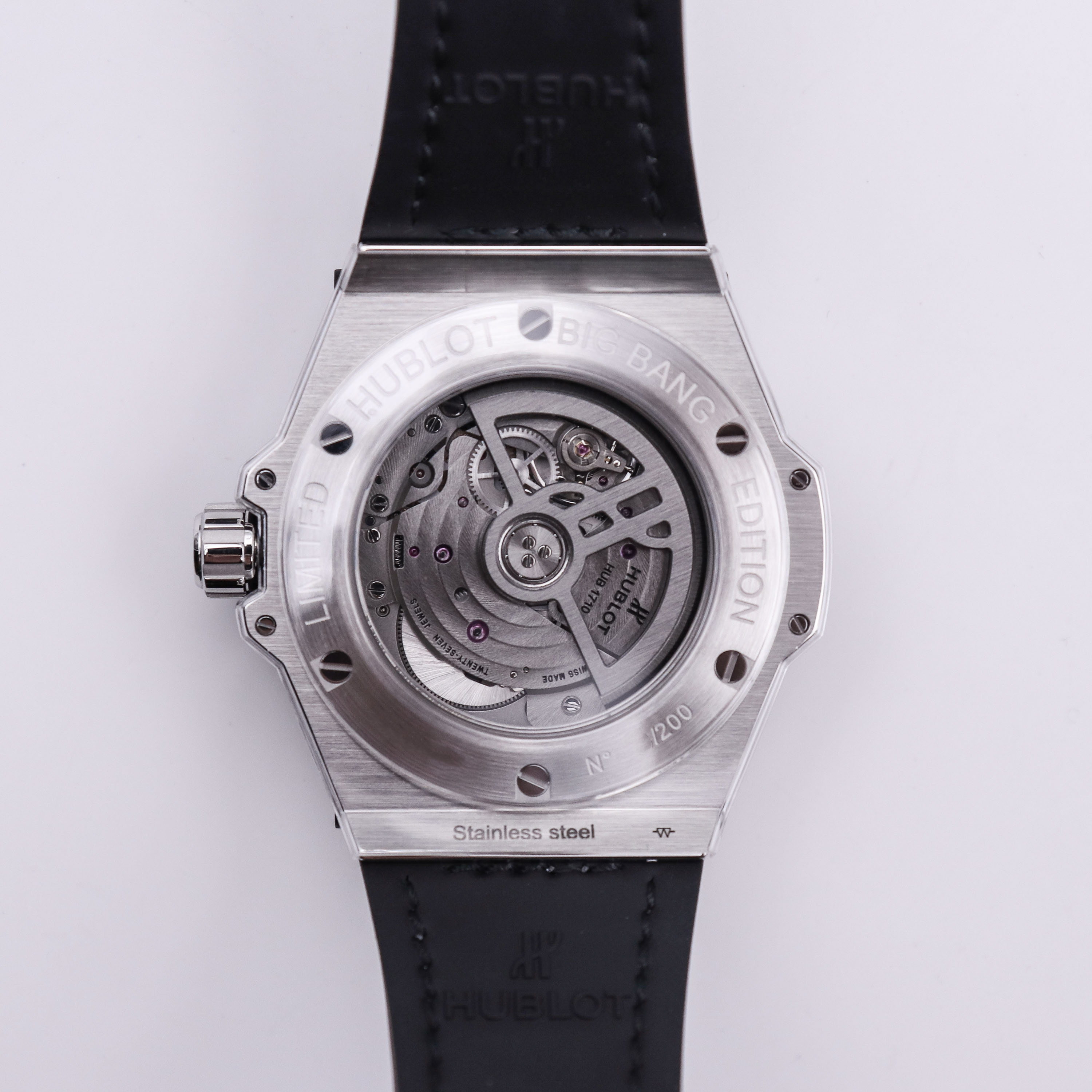 hublot big bang one click sang bleu steel white diamonds