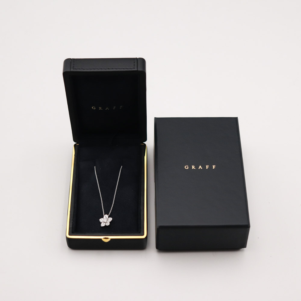 Graff Wild Flower Pavé Diamond Pendant Necklace