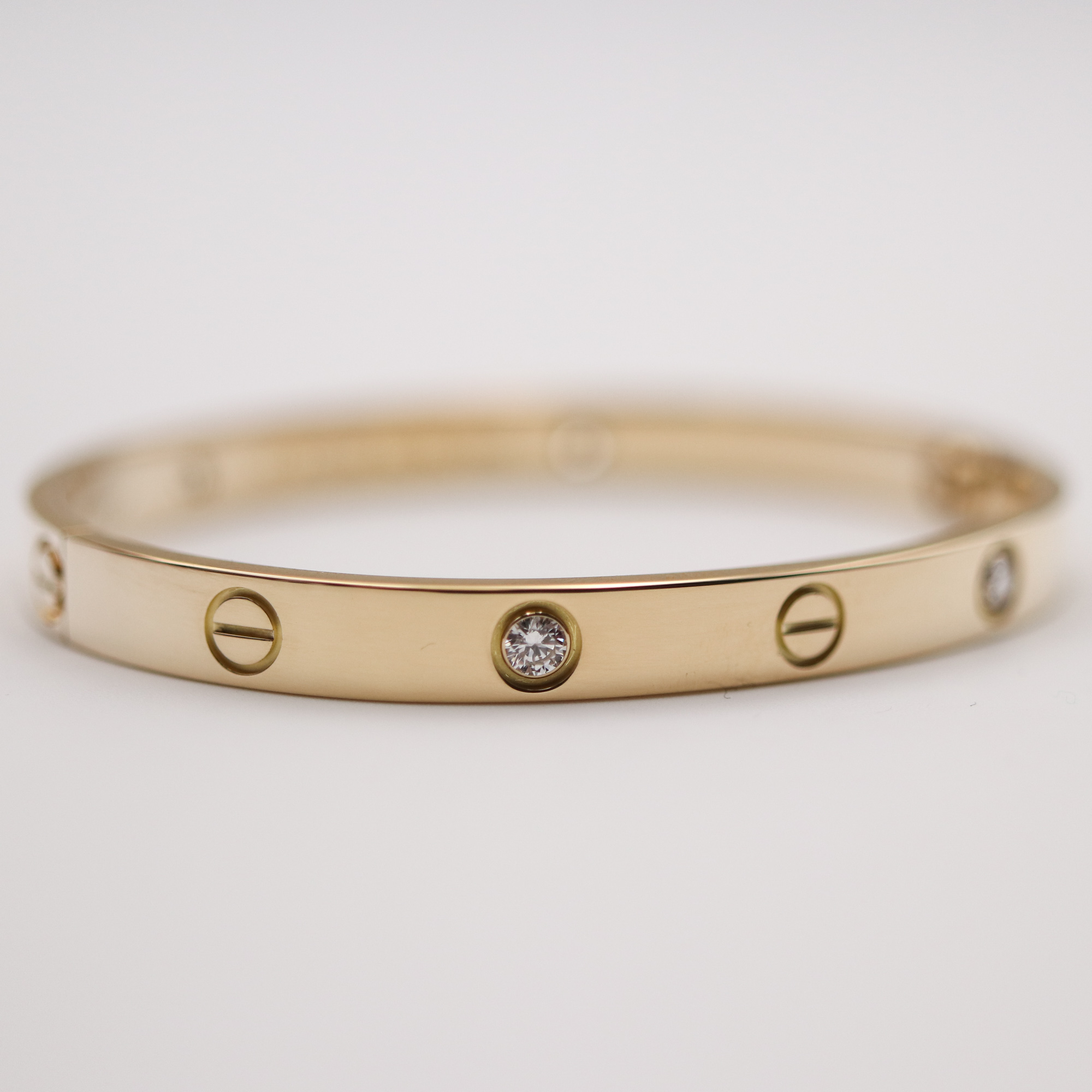 Cartier Love Yellow Gold 4 Diamonds Bracelet