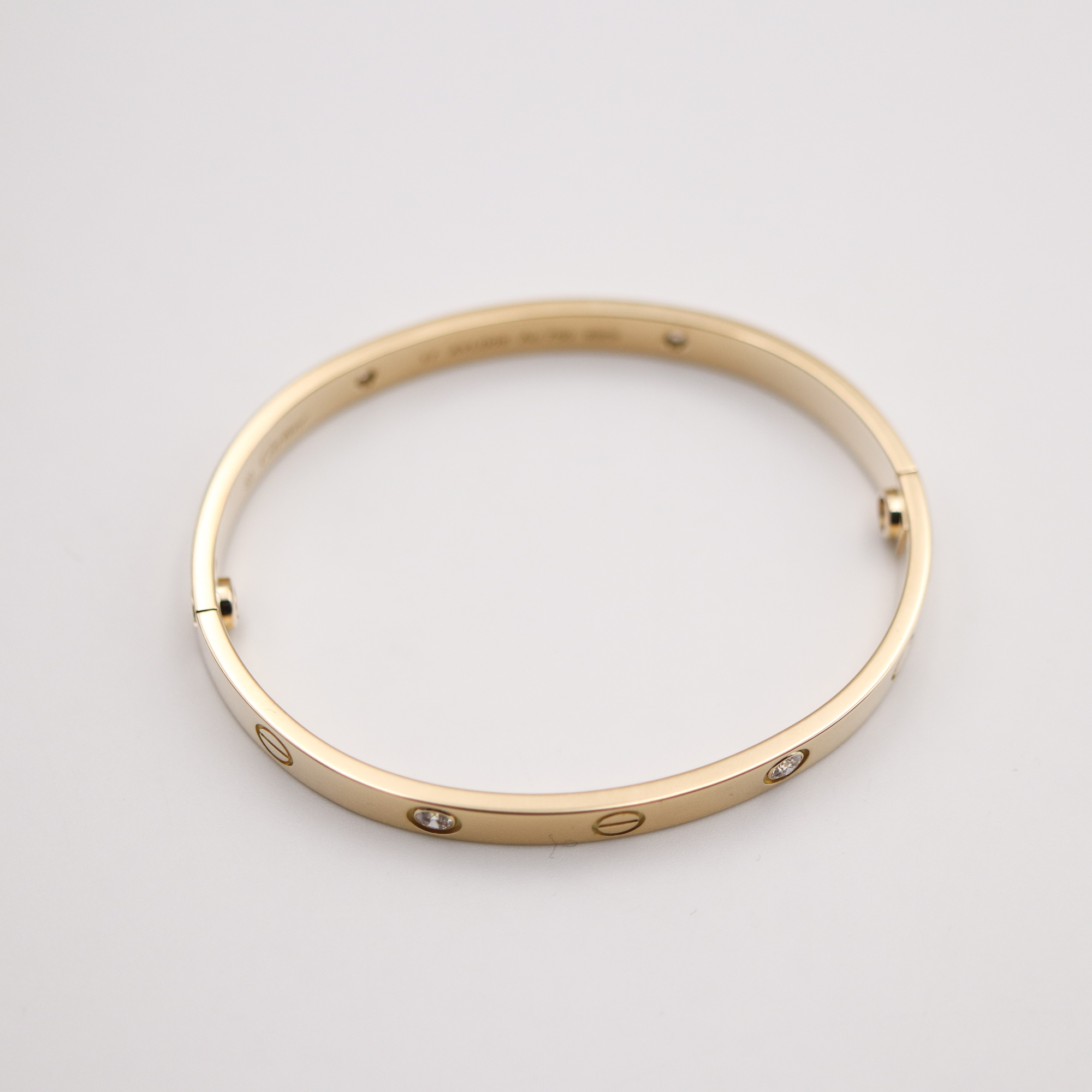 Cartier Love Yellow Gold 4 Diamonds Bracelet