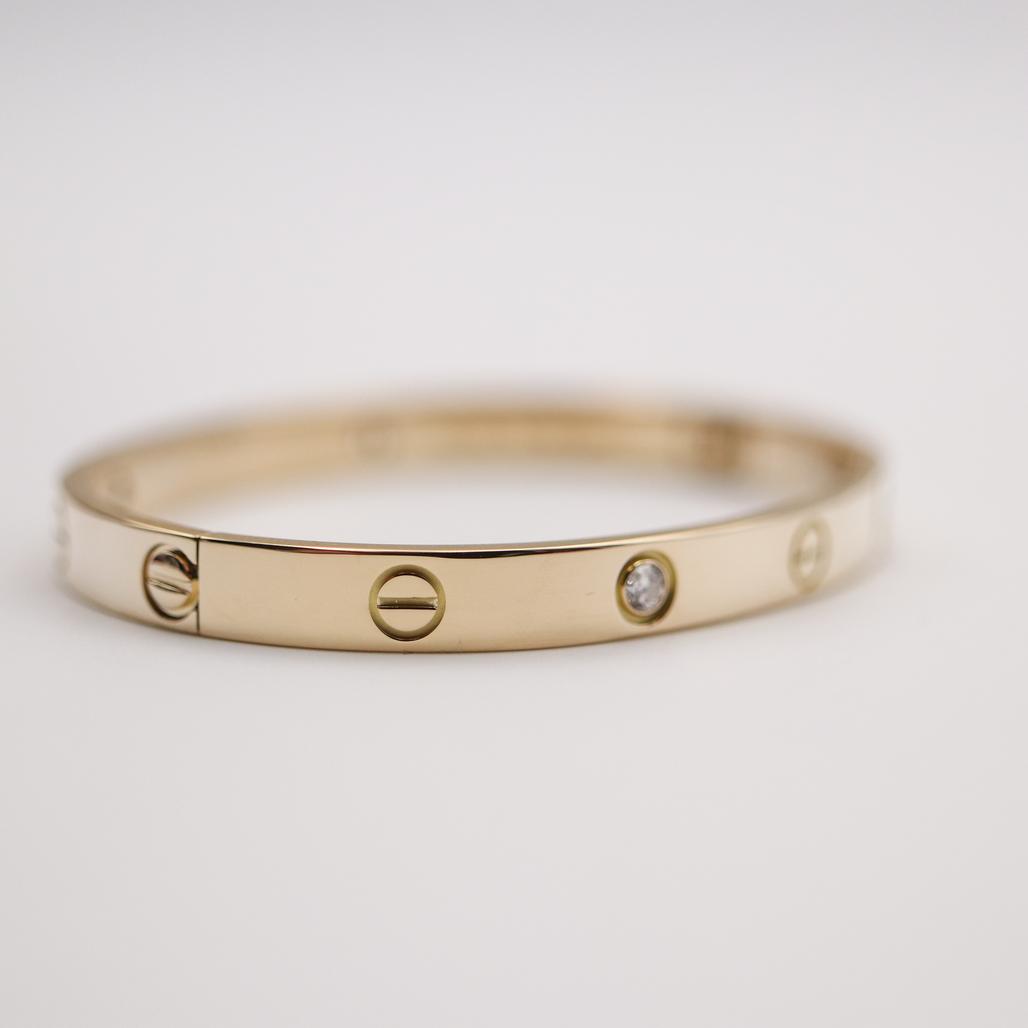 Cartier Love Yellow Gold 4 Diamonds Bracelet