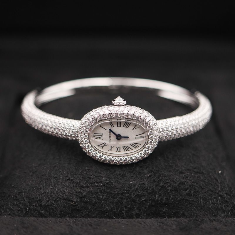 Cartier Baignoire Pave Diamonds