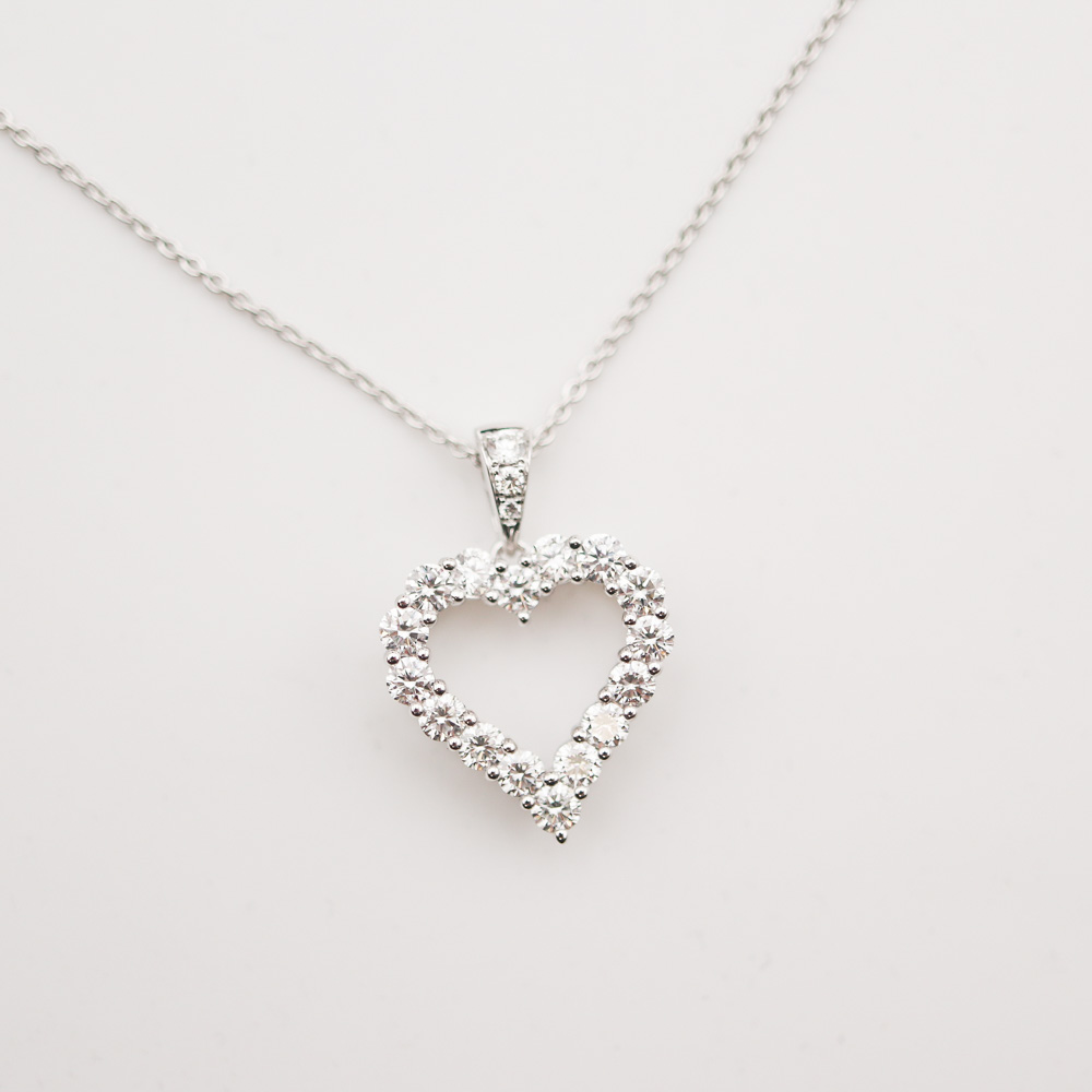 Graff Diamond Heart Silhouette Pendant Necklace