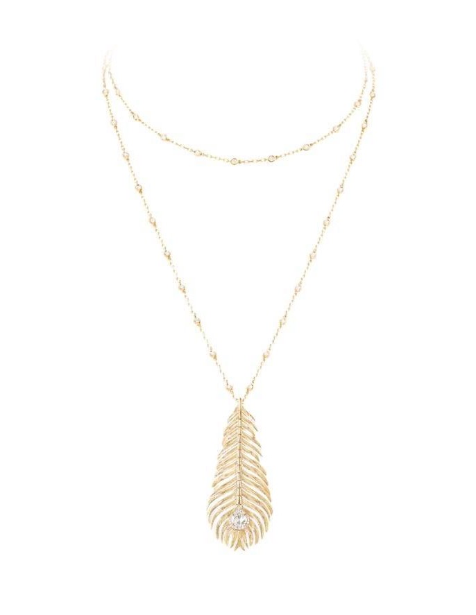 Boucheron Nature Triomphante Plume de Paon Necklace