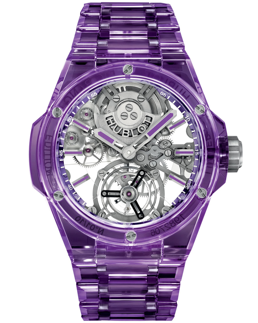 Big Bang Integrated Tourbillon Full Purple Sapphire Hublot Chrono.lv