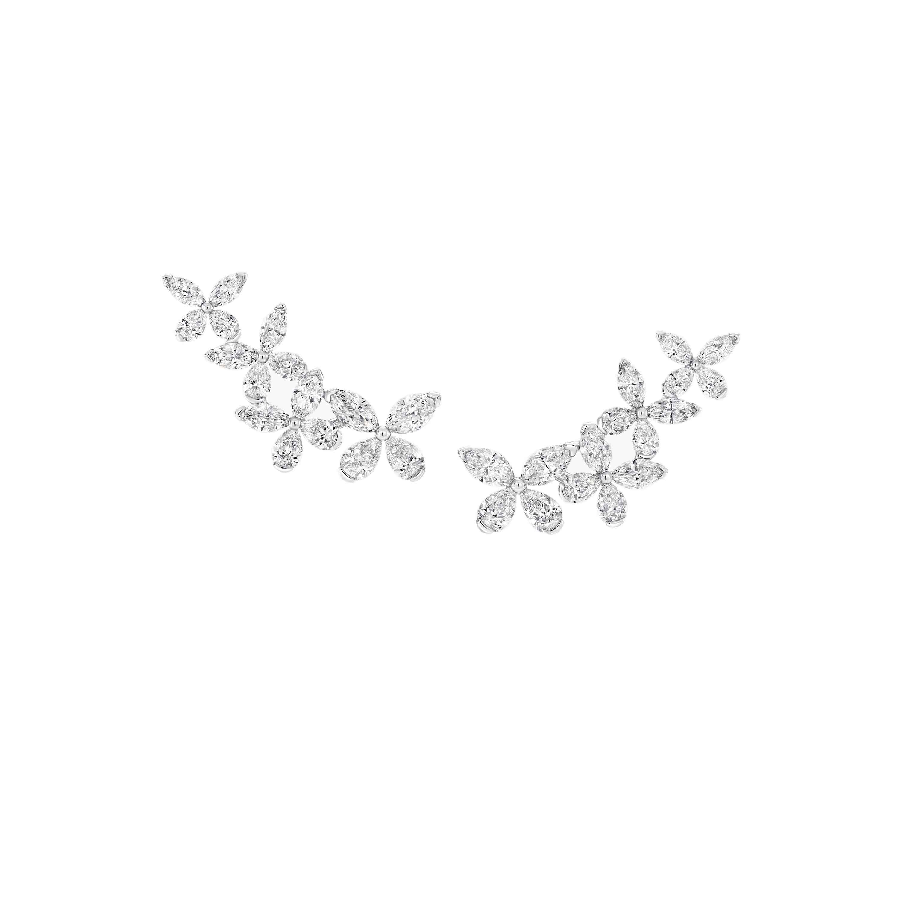 Graff Classic Butterfly Petite Diamond Ear Climber Earrings