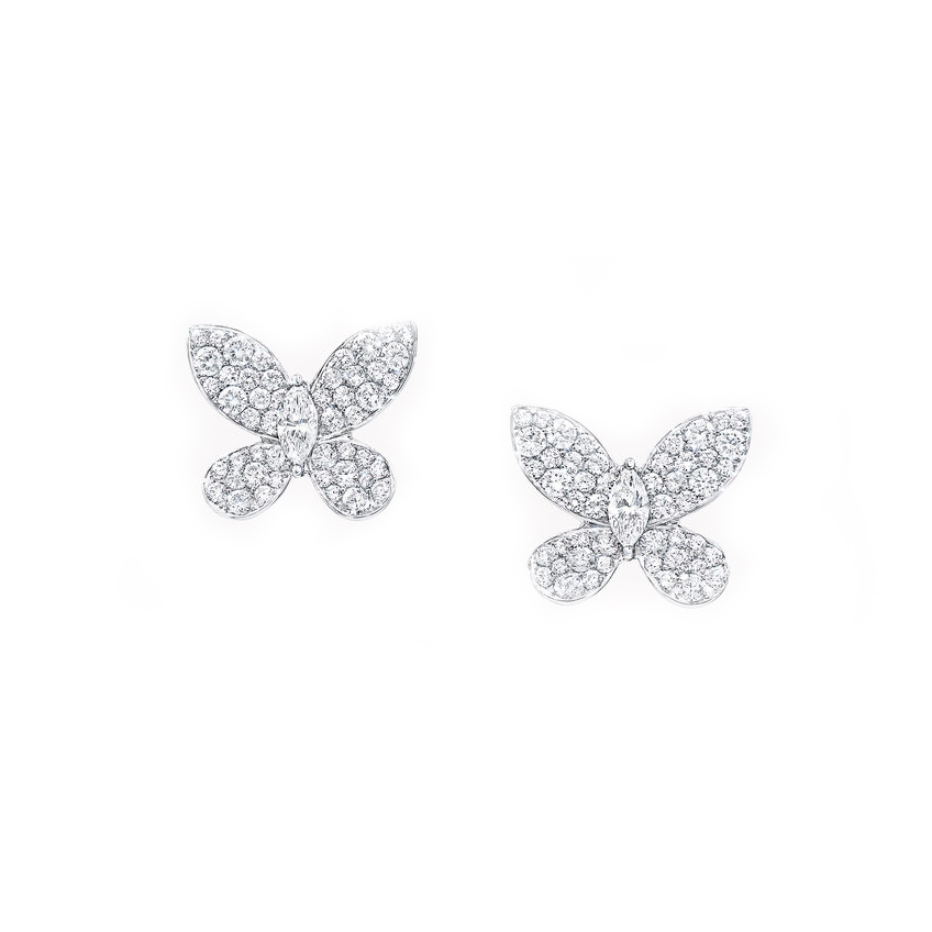 diamond butterfly earring