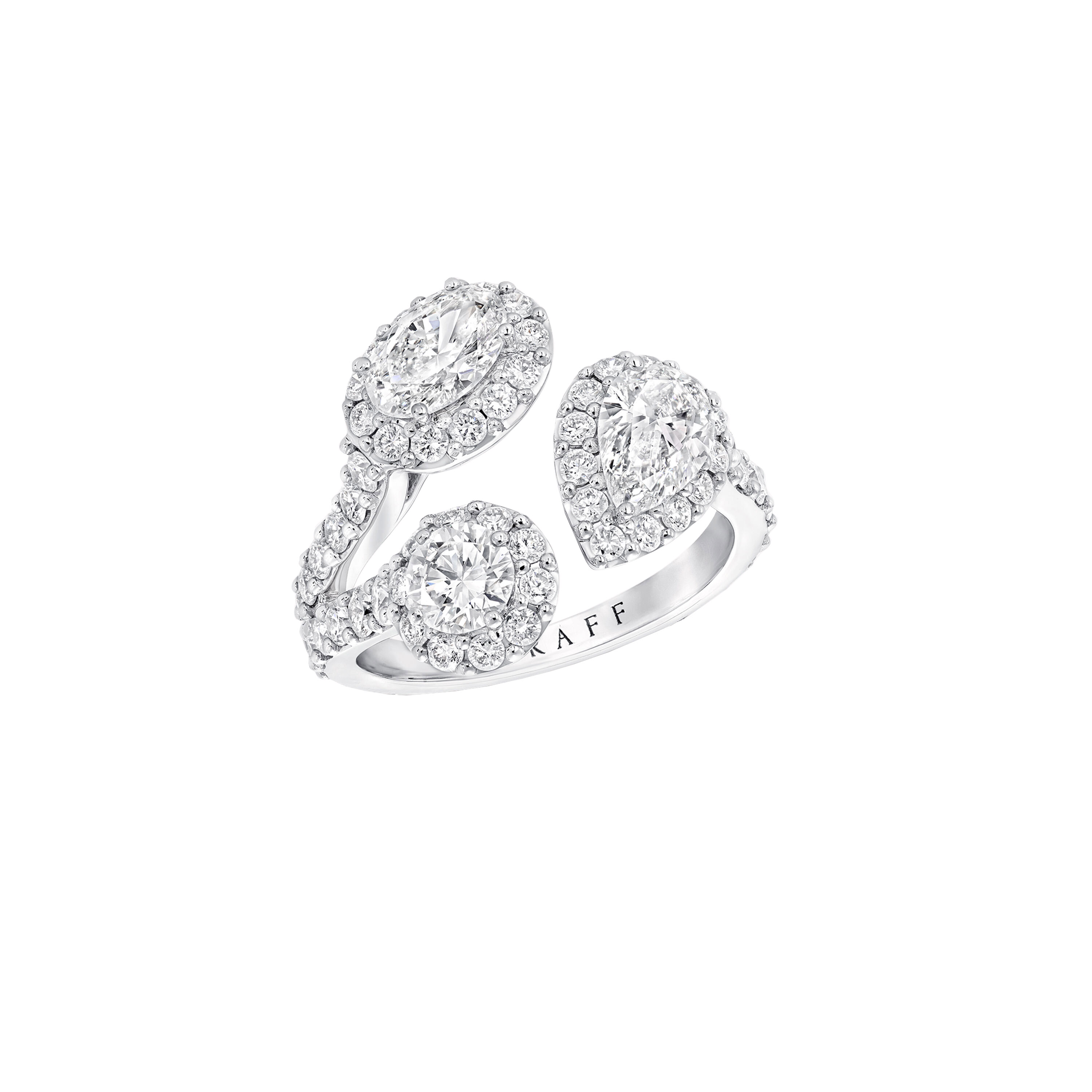 Graff Icon Diamond Three Stone Ring (Size 54) Ring