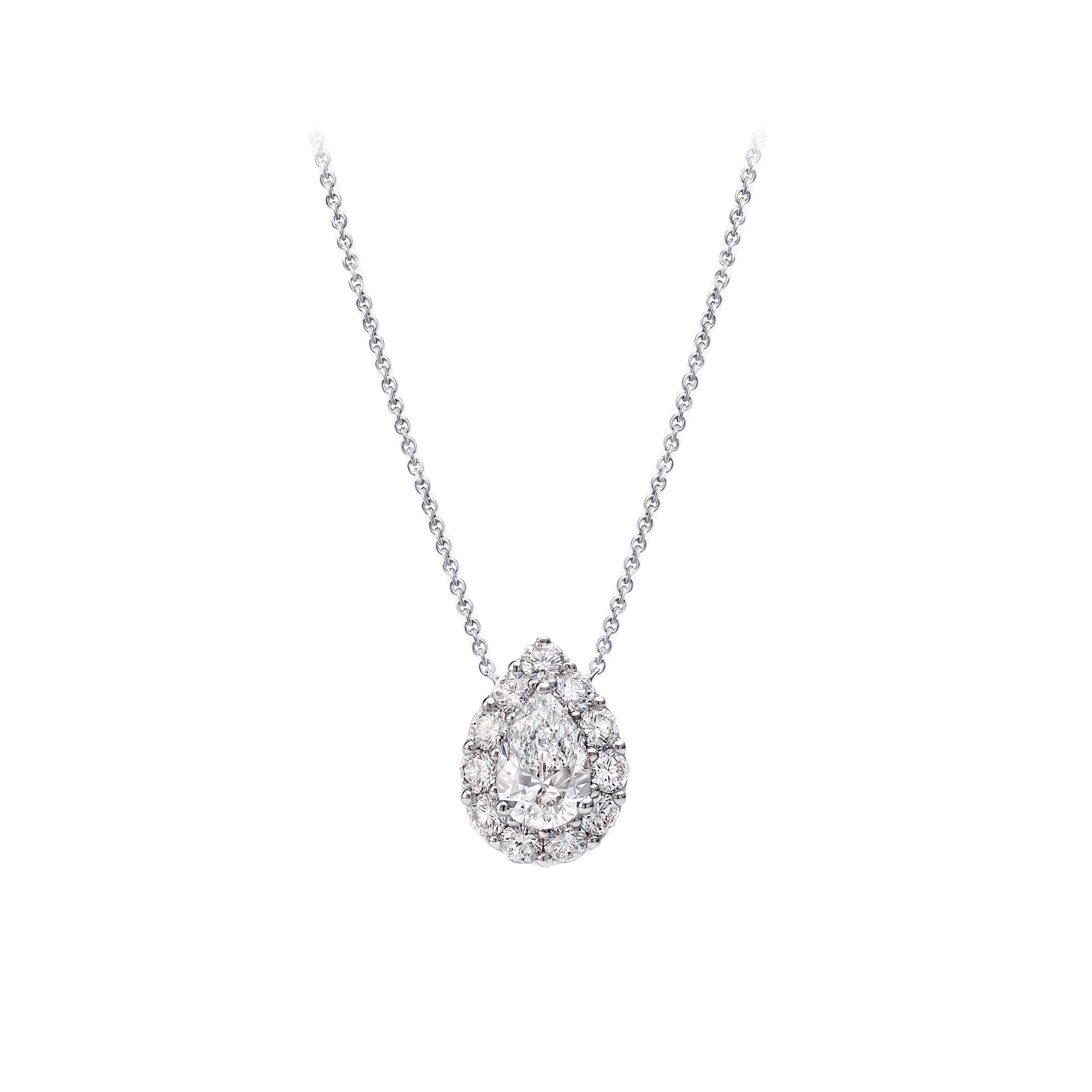 Graff Icon Pear Shape Diamond Pendant Necklace