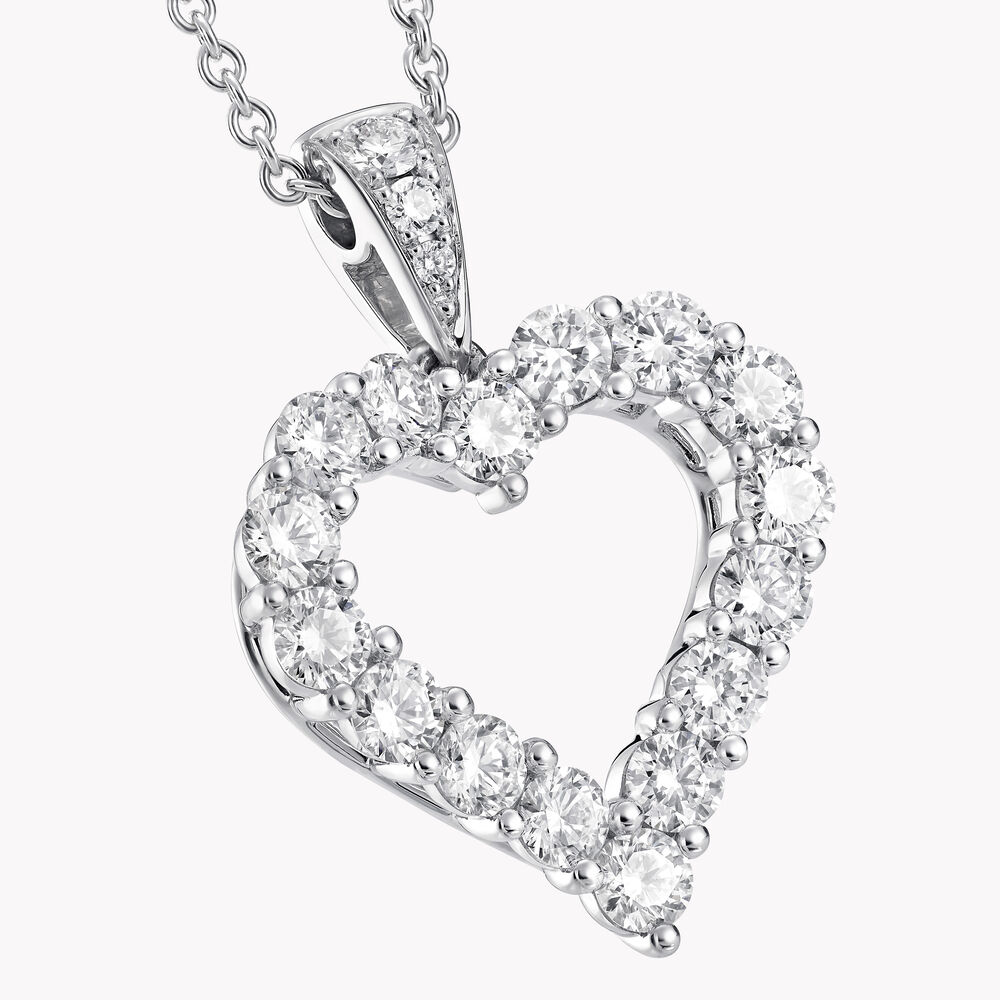 Graff Diamond Heart Silhouette Pendant Necklace