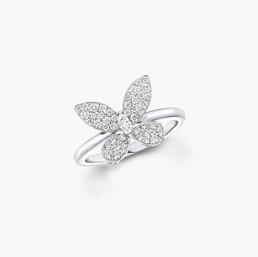 Graff Pavé Butterfly Diamond Small Ring Ring