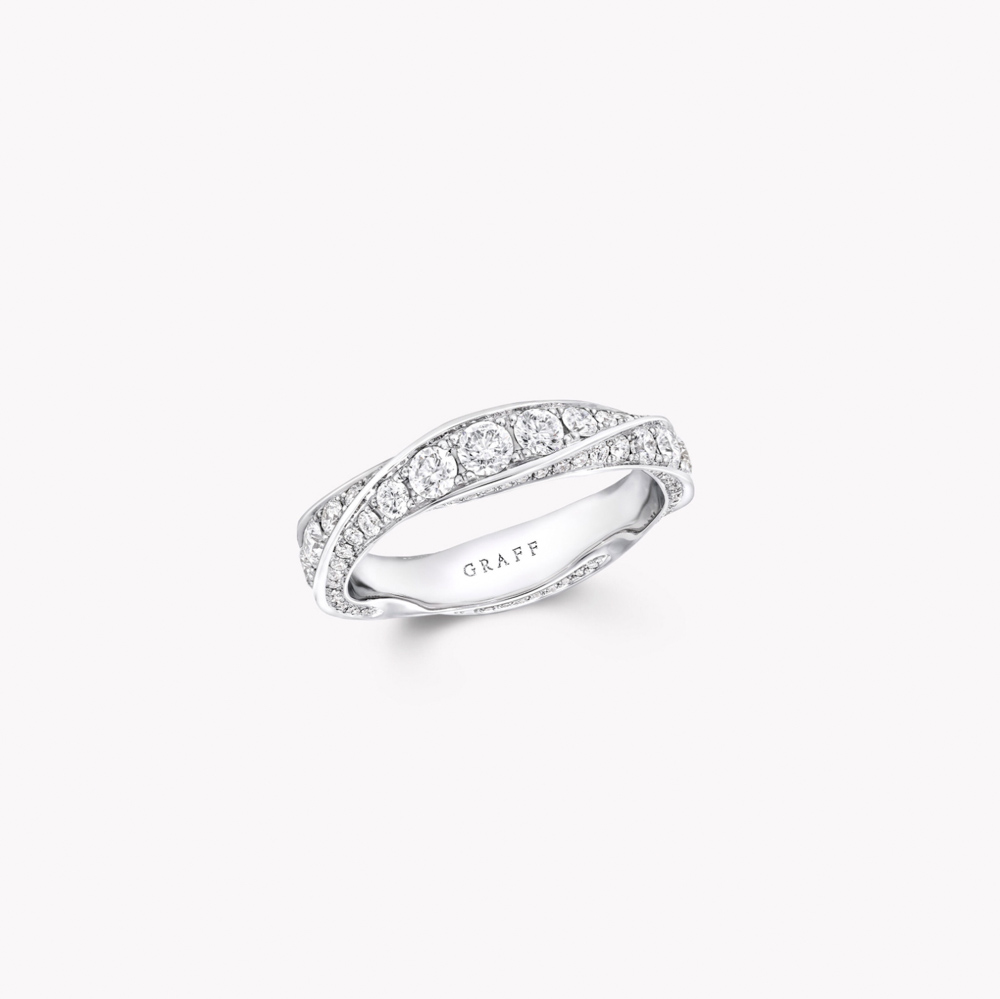 Graff Spiral Pavé Diamond Band Ring