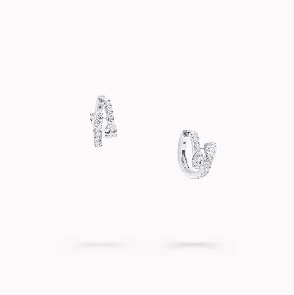 Graff Duet Diamond Hoop Earrings Earrings