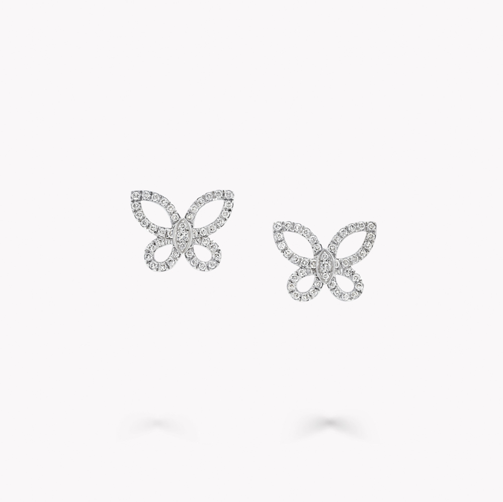 Graff Mini Butterfly Silhouette Diamond Earrings Earrings