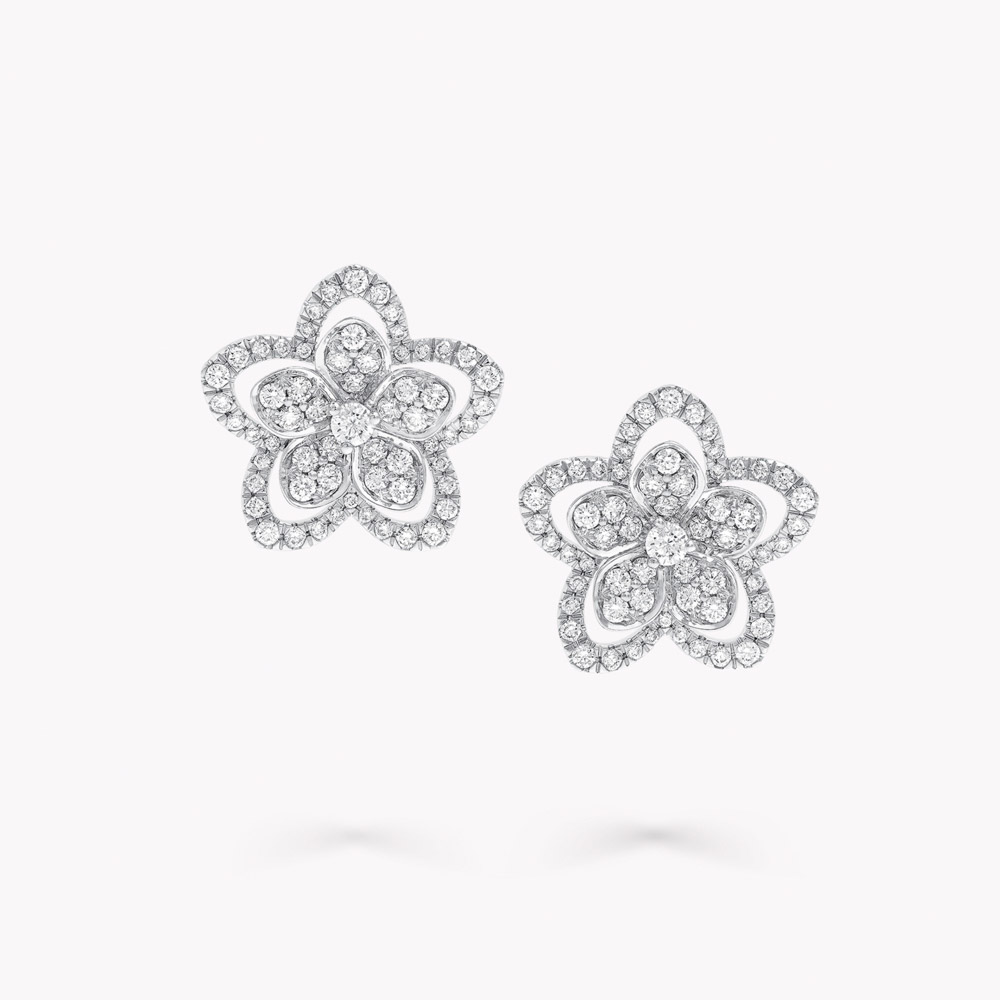 Graff Wild Flower Large Diamond Stud Earrings Øreringer