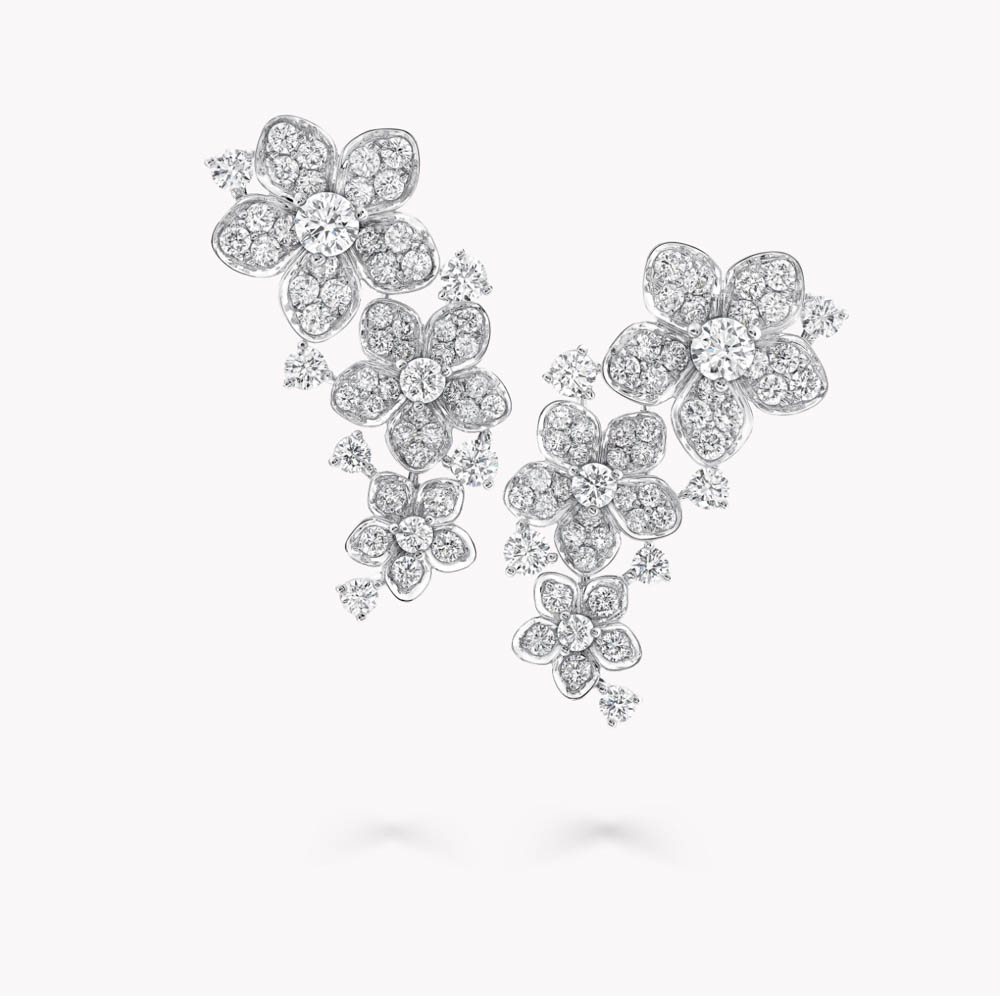 Graff Wild Flower Diamond Ear Climber Earrings Øreringe