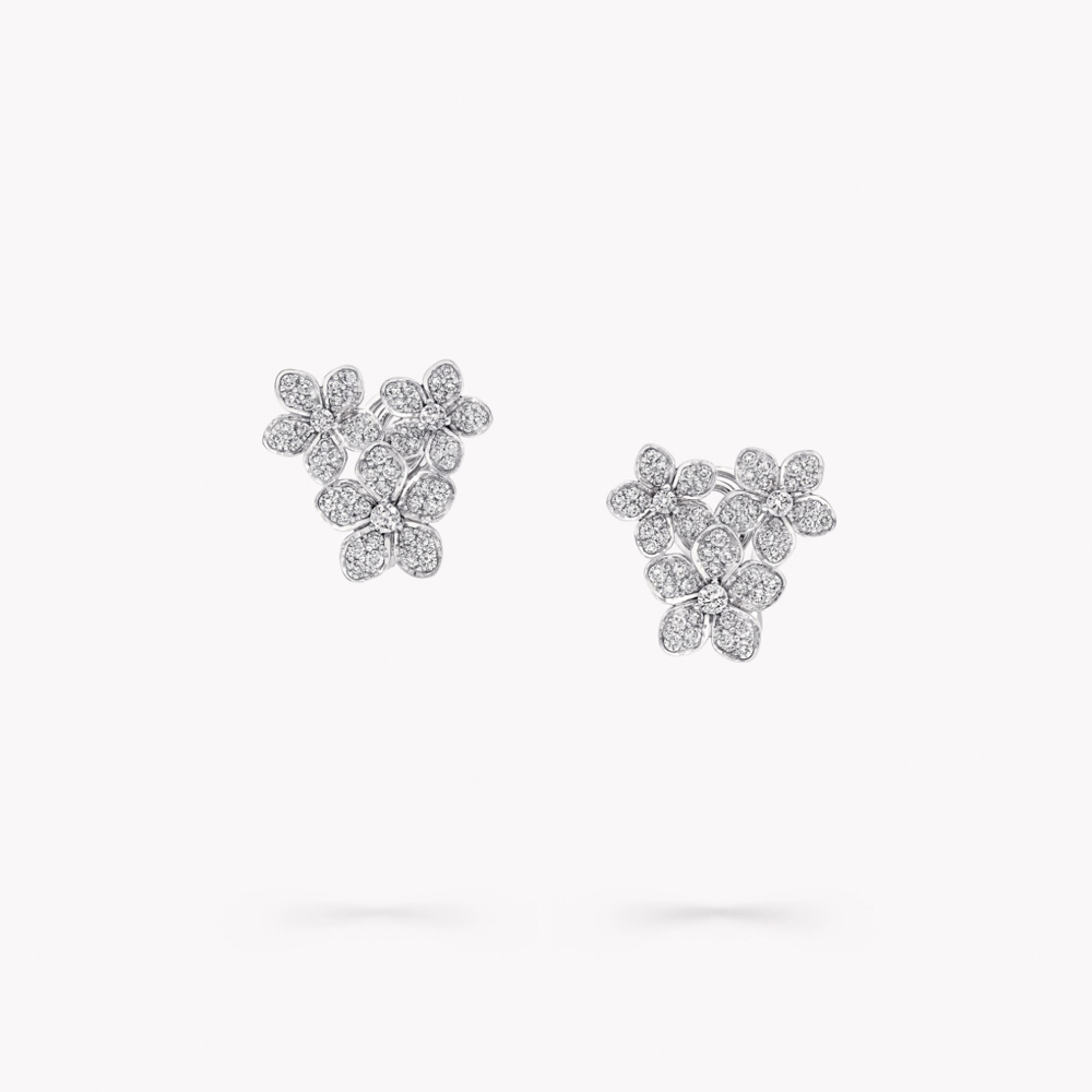 Graff Wild Flower Diamond Cluster Stud Earrings Örhängen