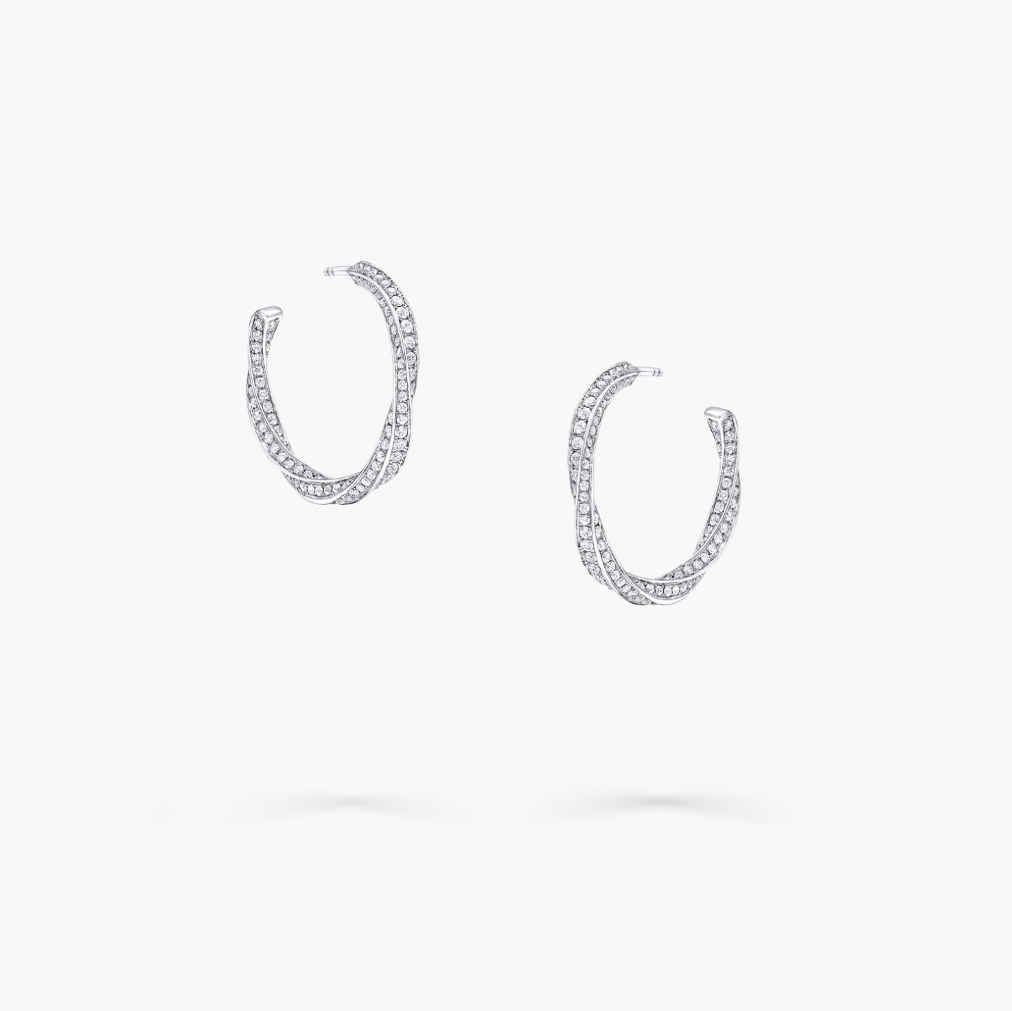 Graff Spiral Diamond Hoop Earrings Auskari