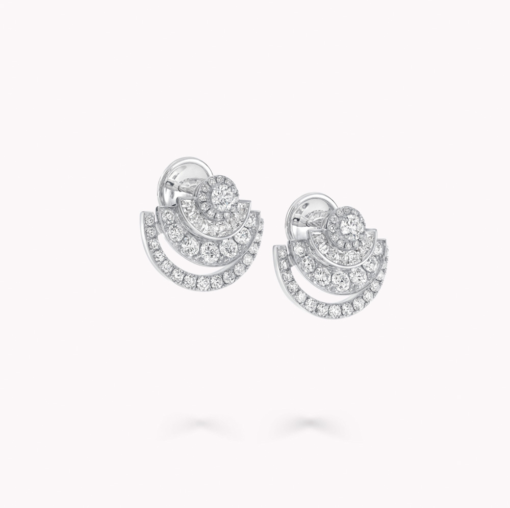 Graff Night Moon Baguette Cut Diamond Earrings Earrings