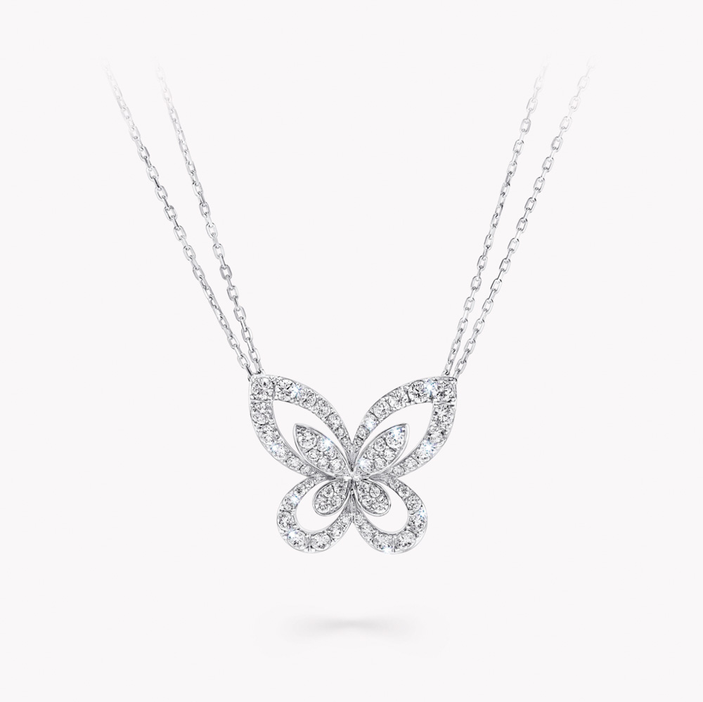 Graff Butterfly Silhouette Large Diamond Pendant Smykker