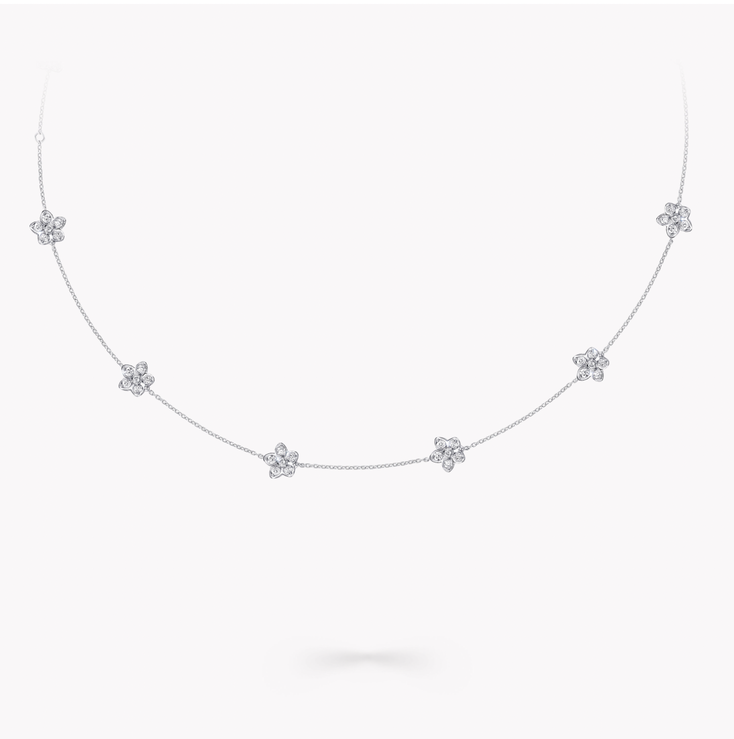 Graff Wild Flower Petite Pavé Diamond Necklace Necklace