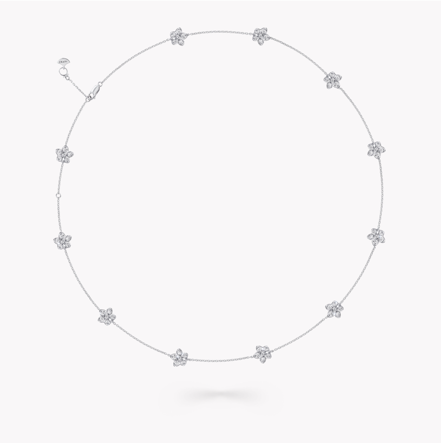 Graff Wild Flower Petite Pavé Diamond Necklace Necklace