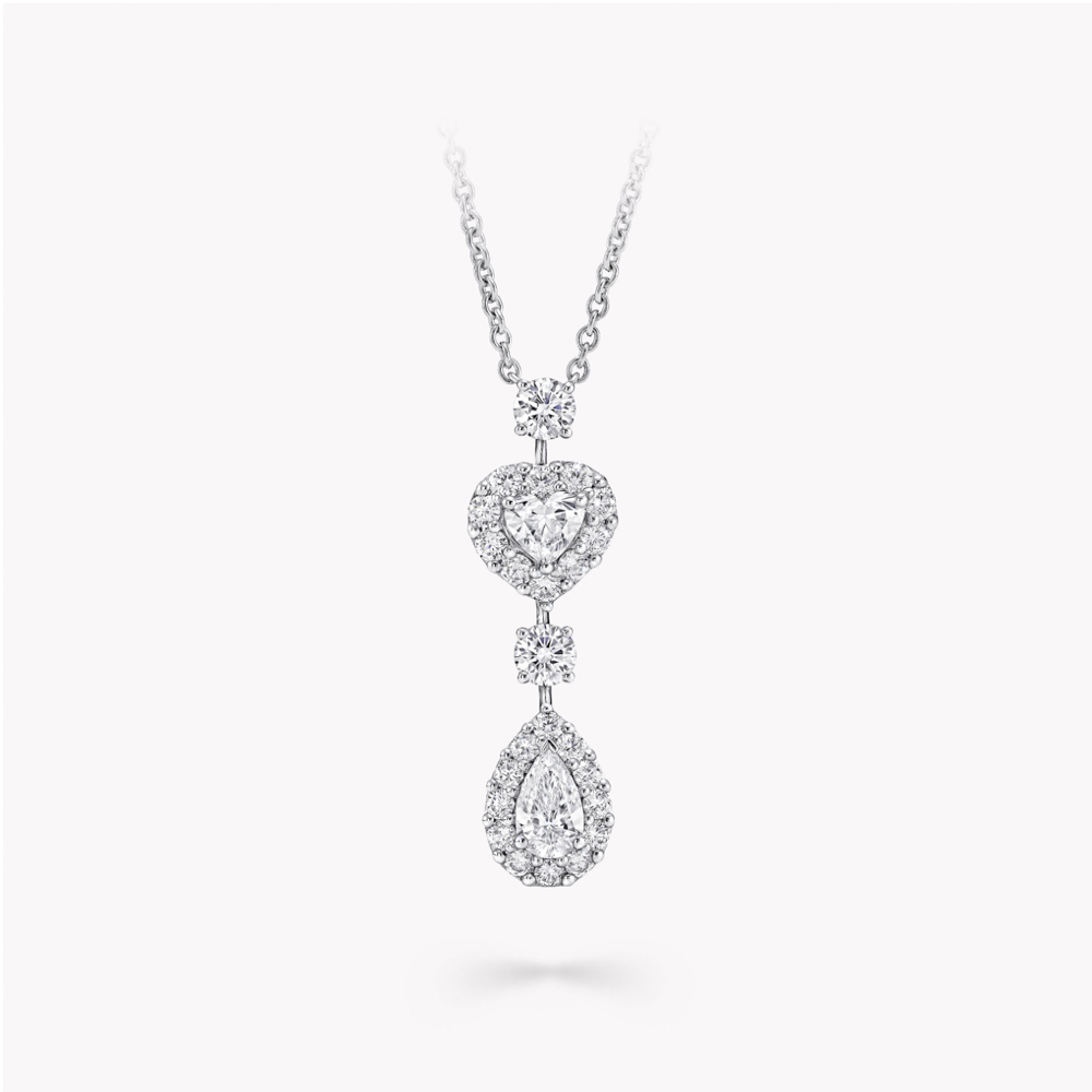 Graff Icon Heart and Pear Shape Diamond Drop Necklace Halskæder